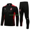 AC Milan Ensemble Sweat d'Entraînement Quarter-Zip 22-23 Noire Pour Homme